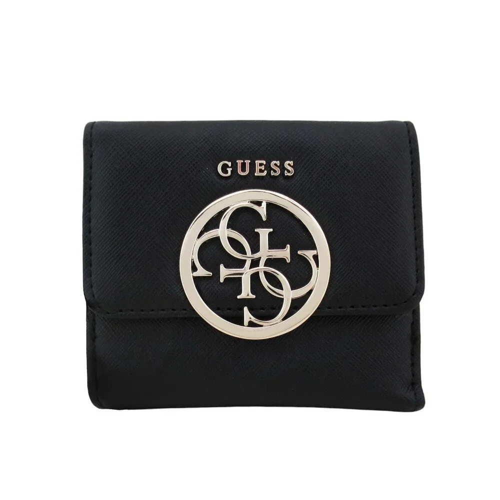 GUESS Black Logo Compact Wallet